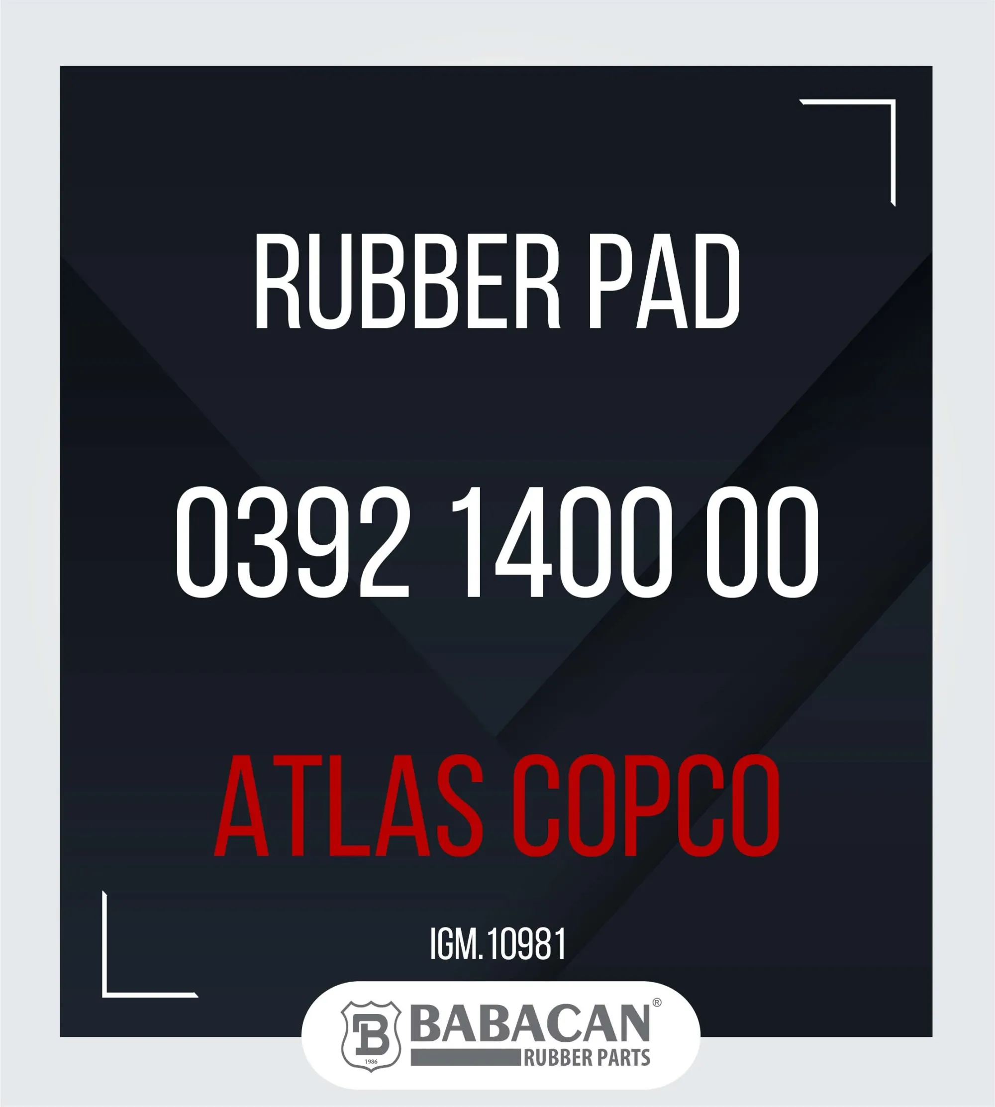 RUBBER PAD - 0392 1400 00