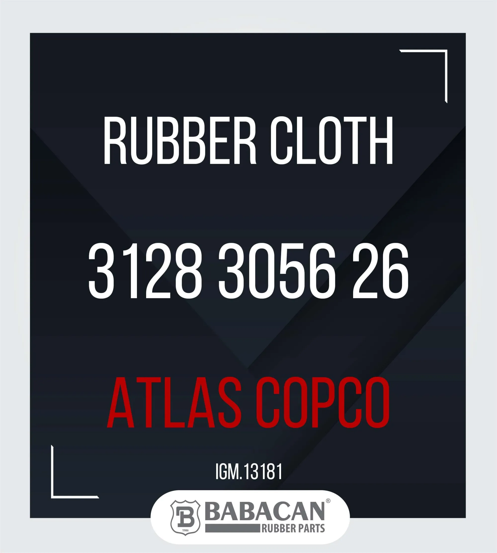 RUBBER CLOTH 3128 3056 26 - 3128 3056 26