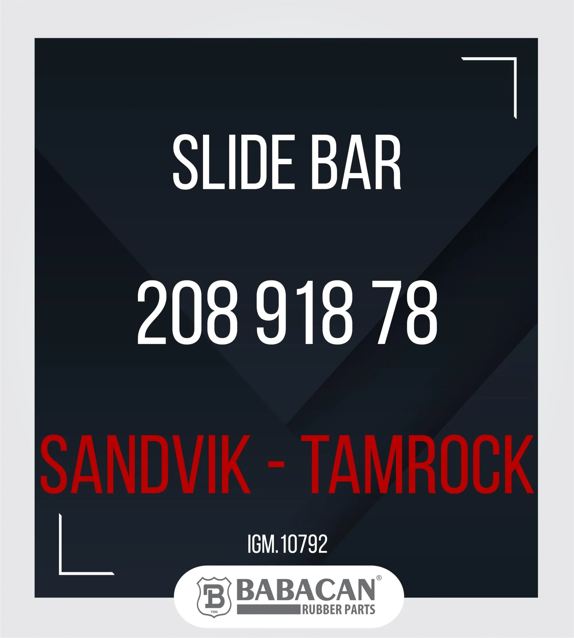 Slide Bar  208 918 78 - 208 918 78
