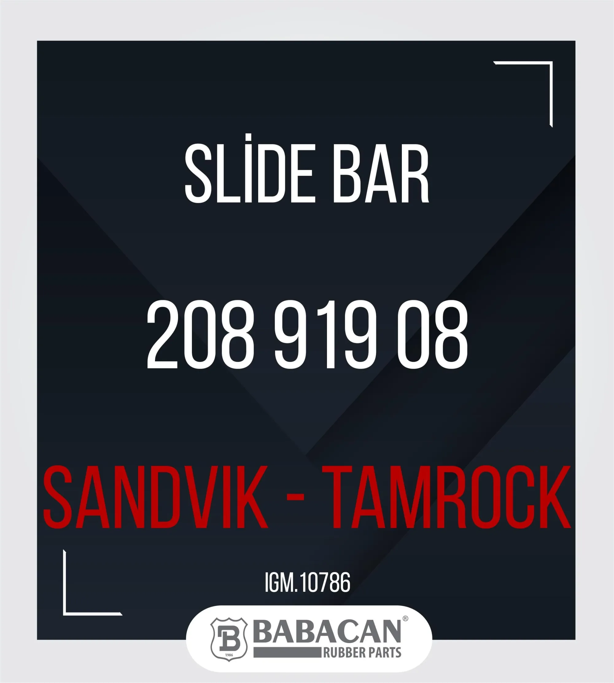 Slide Bar  208 919 08 - 208 919 08